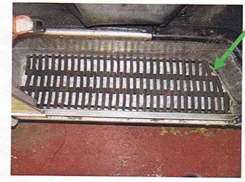 US Postal Service LLV step well with The Mat King custon tire link traction mat